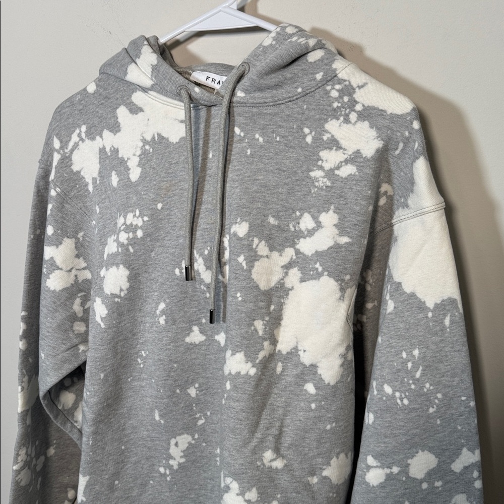 FRAME Bleach Effect Drawstring Oversized Hoodie i… - image 3